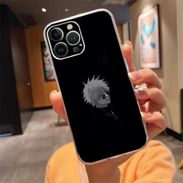 Jujutsu Kaisen Satoru Gojo Silikon Handyhülle für iPhone 13 bis iPhone 17 Pro Max in Schwarz - Bild 1