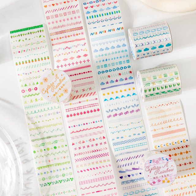 Journal Go Capture A Rainbow Washi Tape Multicolour für Scrapbooking und DIY Journaling, Breite: 4,5 cm, Länge: 200 cm - Bild 1