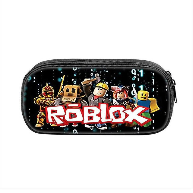 KTB Roblox Federmäppchen für Grund- und Mittelschüler, buntes Cartoon-Schlamperetui aus Nylon mit Reißverschluss - Bild 1