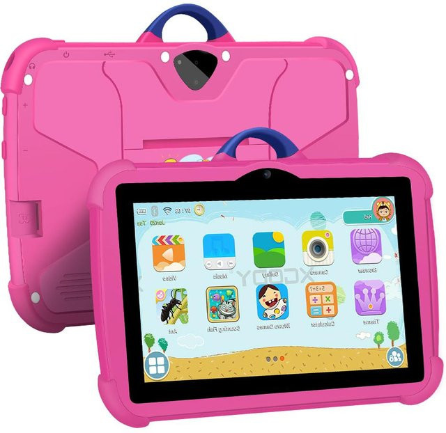 BDF Kinder-Tablet 7 Zoll mit Android 13, 4 GB RAM, 64 GB Speicher, Quad Core, WiFi, Bluetooth, Rosa - Bild 1