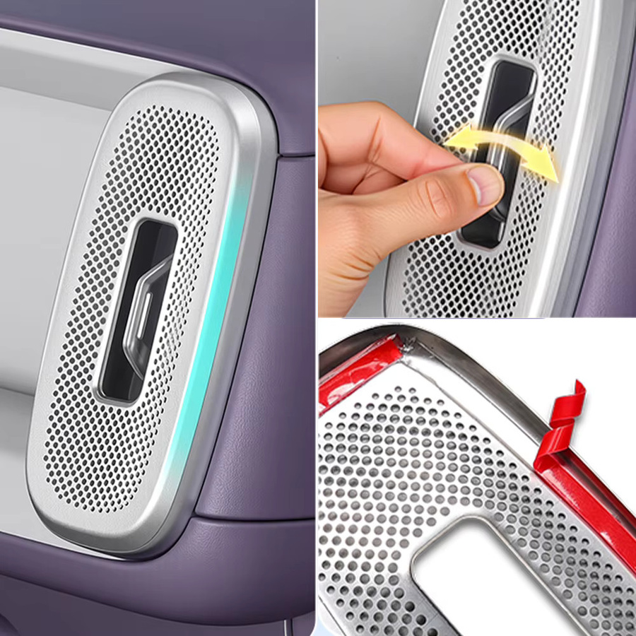 Leapmotor B10 Auto Mittelkonsole Luftauslass Abdeckung für die rechte und linke Seite, Farbe: Silber - Bild 4