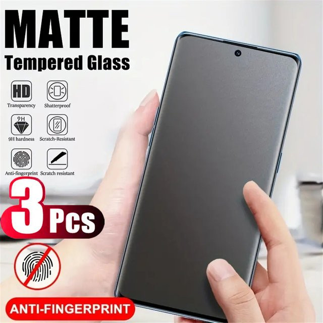 3er-Set AG Matte Gehärtetes Glas Full Screen Protector für Samsung Galaxy A35 A55 A33 A53 A34 A54 in Transparent - Bild 1