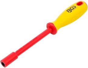 BGS VDE-Steckschlüssel-Schraubendreher Sechskant SW 7 mm, Klingenlänge 125 mm, Stahl, Multicolor - Bild 1