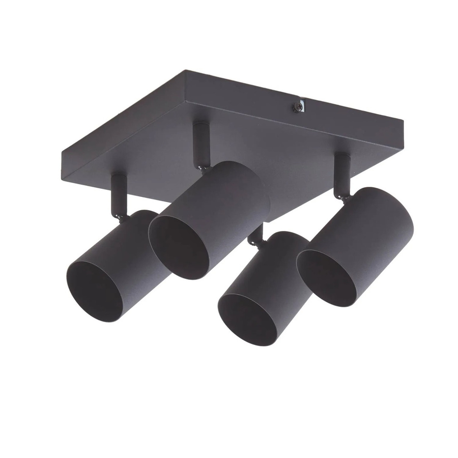 Lindby Strahler Jorell Modern 4-flammige Arbeitszimmerleuchte aus Metall in Schwarz mit GU10 Fassung - Bild 2