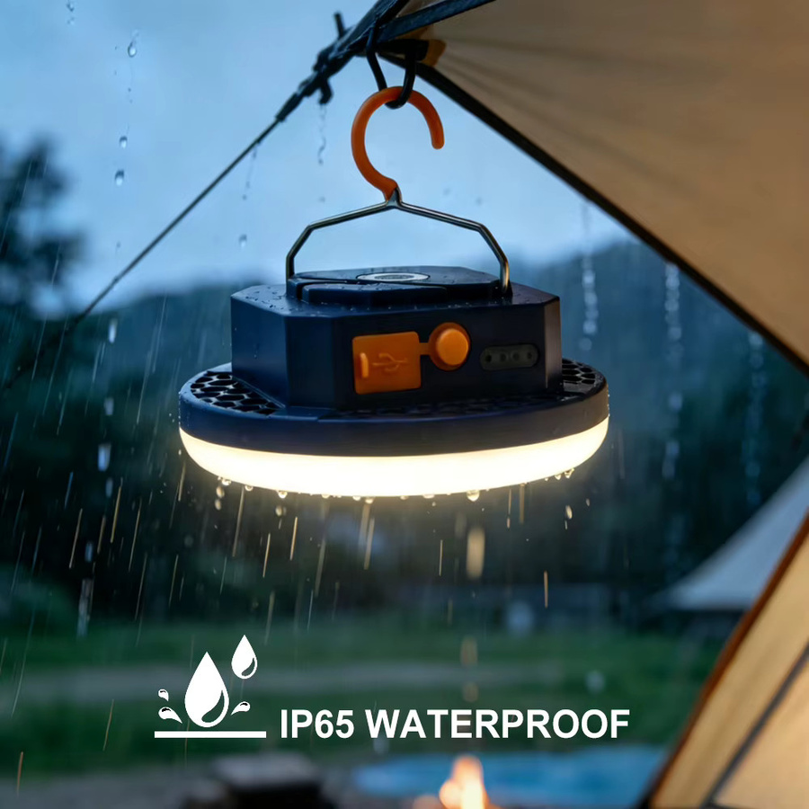 Hunta LED-Campinglampe in Weiß mit hoher Helligkeit, IP65 wasserdicht und wiederaufladbarem Akku - Bild 4