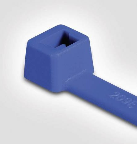 HellermannTyton Kabelbinder T50R-E/TFE-BU in Blau, Länge: 20,1 mm, Breite: 4,7 mm - Bild 1