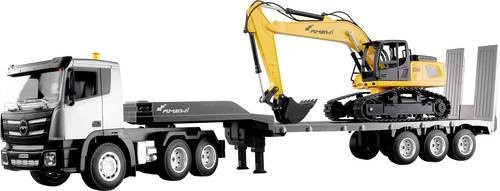 Amewi 2-in-1 Tieflader/Bagger-Set, RC Funktionsmodell, 1:24, ab 8 Jahren - Bild 1