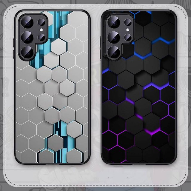 Cyberpunk Honeycomb Cube Handyhülle für Samsung Galaxy S25 S24 S23 S22 S21 S20 S10 S9 Plus Lite Ultra FE Note 20 - Bild 1