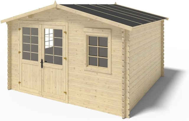 Altanka Gartenhaus Gerätehaus aus Holz, B/T: 4 x 4 m, Wandstärke: 40 mm, DOM611 - Bild 1