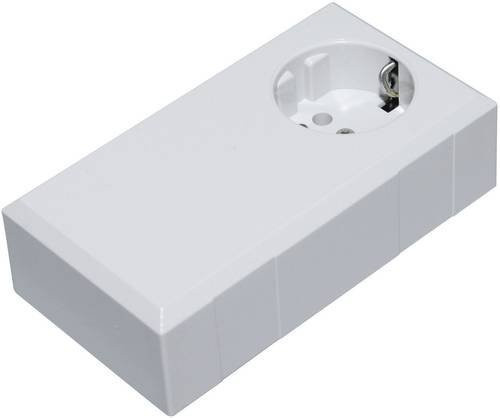 TRU COMPONENTS ESO 1250 E Stecker-Gehäuse aus Polycarbonat und ABS in Lichtgrau, B/T/H: 12,5 x 6,7 x 5,0 cm - Bild 1