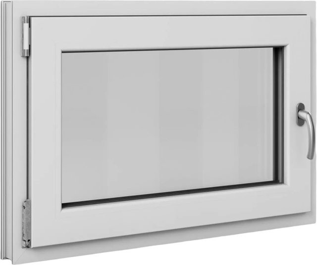 Roro Fenster Basic Kunststoff-Profil Weiß, Dreifachverglasung, Dreh-Kipp-Funktion, B: 90 cm, H: 70 cm - Bild 1