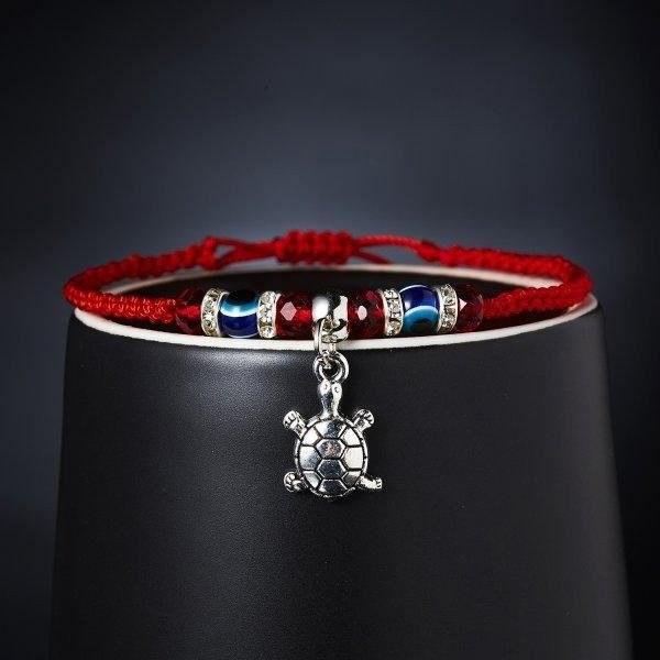 Armband Lucky Eye Blue Evil Eye, Rote Schnur, Unisex - Bild 1