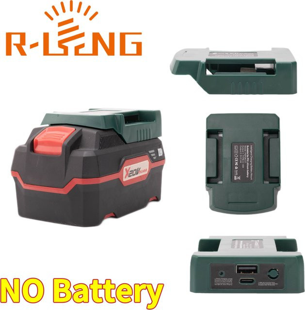 Parkside Tragbare Powerbank für X20V Li-Ionen-Akku-Adapter mit USB-A und USB-C Schnittstellen in Grün (ohne Akku) - Bild 1