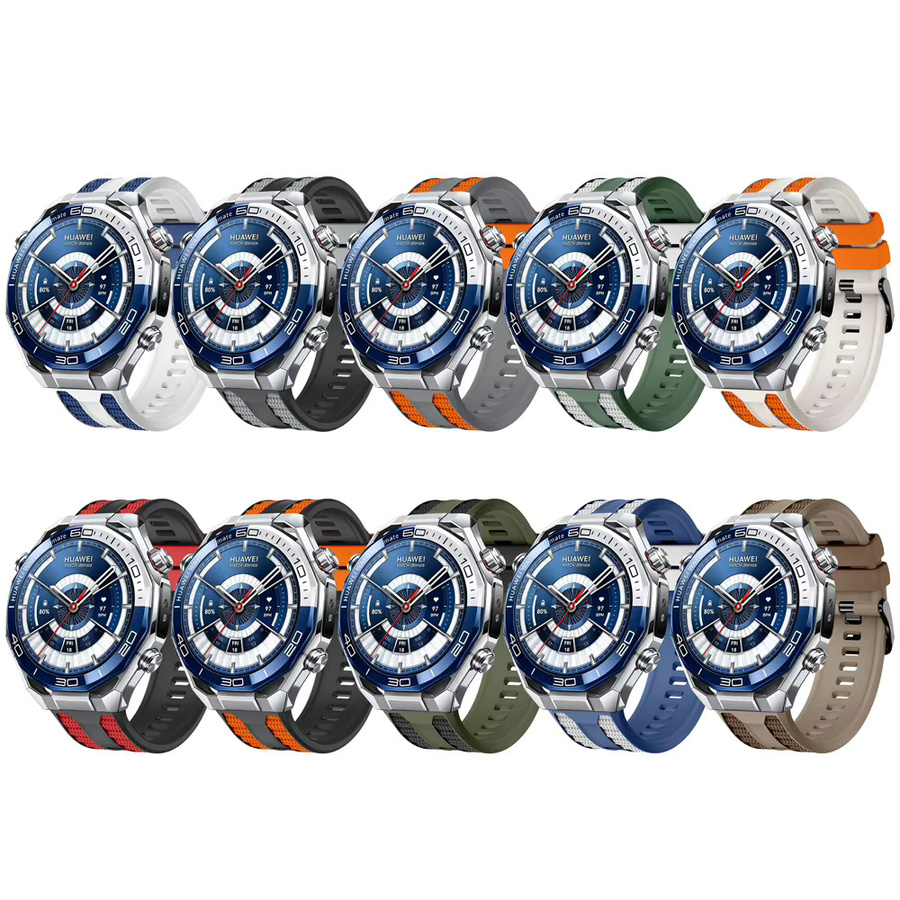 Uhrenarmband LCAPLE Nylon-Silikon, Schwarz, Unisex, für Huawei Watch GT6/GT5 Pro/GT4/3/2/Ultimate - Bild 3