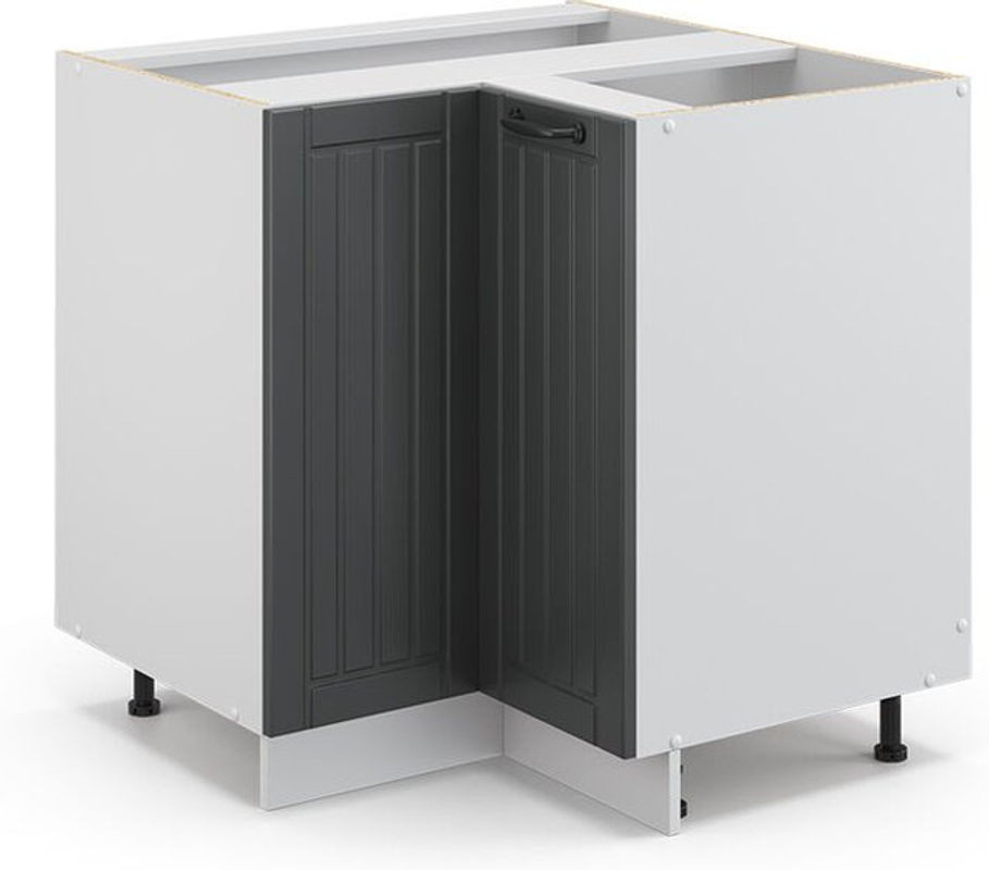 Vicco Eckunterschrank Fame-Line in Anthrazit Landhaus mit Drehtüren, B/T/H: 80.5 x 52 x 82 cm - Bild 1