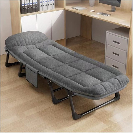 HTI-Living Klappbares Gästebett Einzelbett aus Metall und Polyester, Grau, B: 66 cm, L: 190 cm