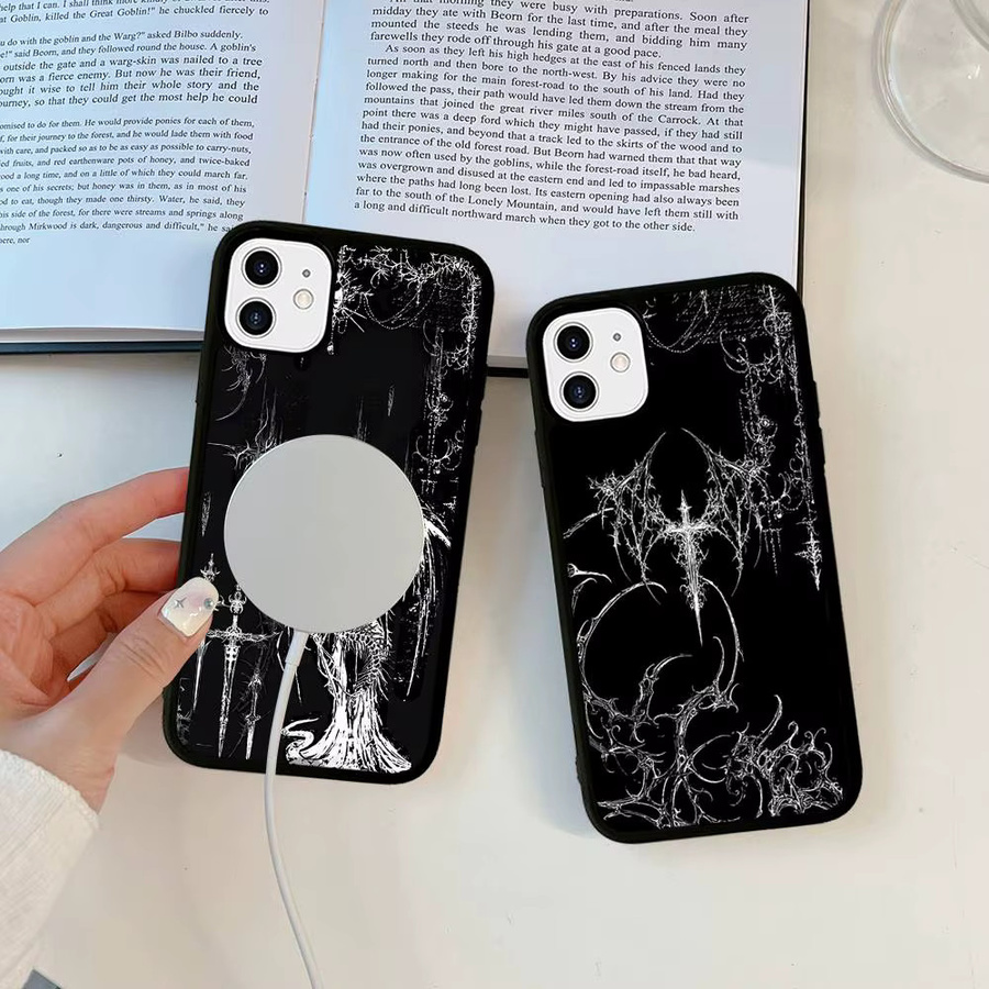 Magnetische Handyhülle Gotisches Cyber Sigil Kreuz für Apple iPhone 16 15 14 13 12 11 Pro Max Plus in Schwarz - Bild 4