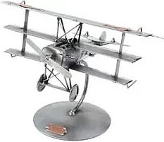 Hinz & Kunst Metall Modellflugzeug Roter Baron in Rot und Silber - Bild 1