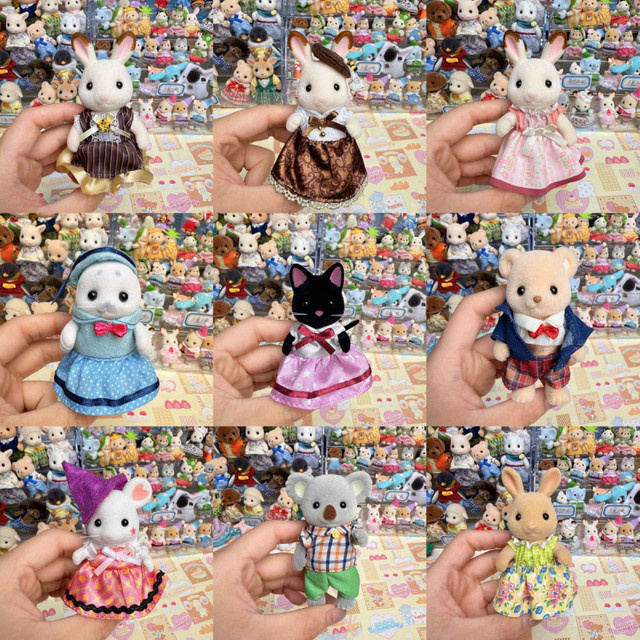 Sylvanian Families Schokolade Kaninchen Cookie Bär Persische Katze, Puppe Figur - Bild 1