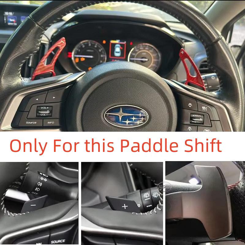 Carbon Fiber Print Shift Paddles Lenkrad Schalftasten Erweiterung für Subaru Forester Outback XV BRZ WRX Impreza Crosstrek Legacy - Bild 3