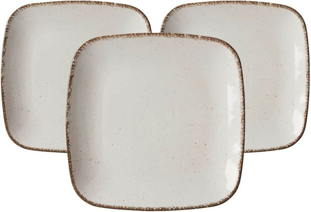 Ritzenhoff & Breker Speiseteller Casa aus Keramik, Weiß, 3er Set, Durchmesser: 27 cm - Bild 1