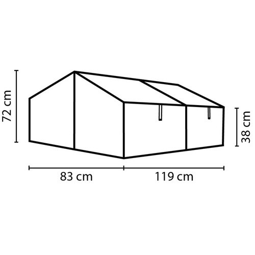 Vitavia Frühbeet Gaia Jumbo aus Aluminium mit ESG-Glas in Silber, B: 83 cm, T: 119 cm, H: 72 cm - Bild 6