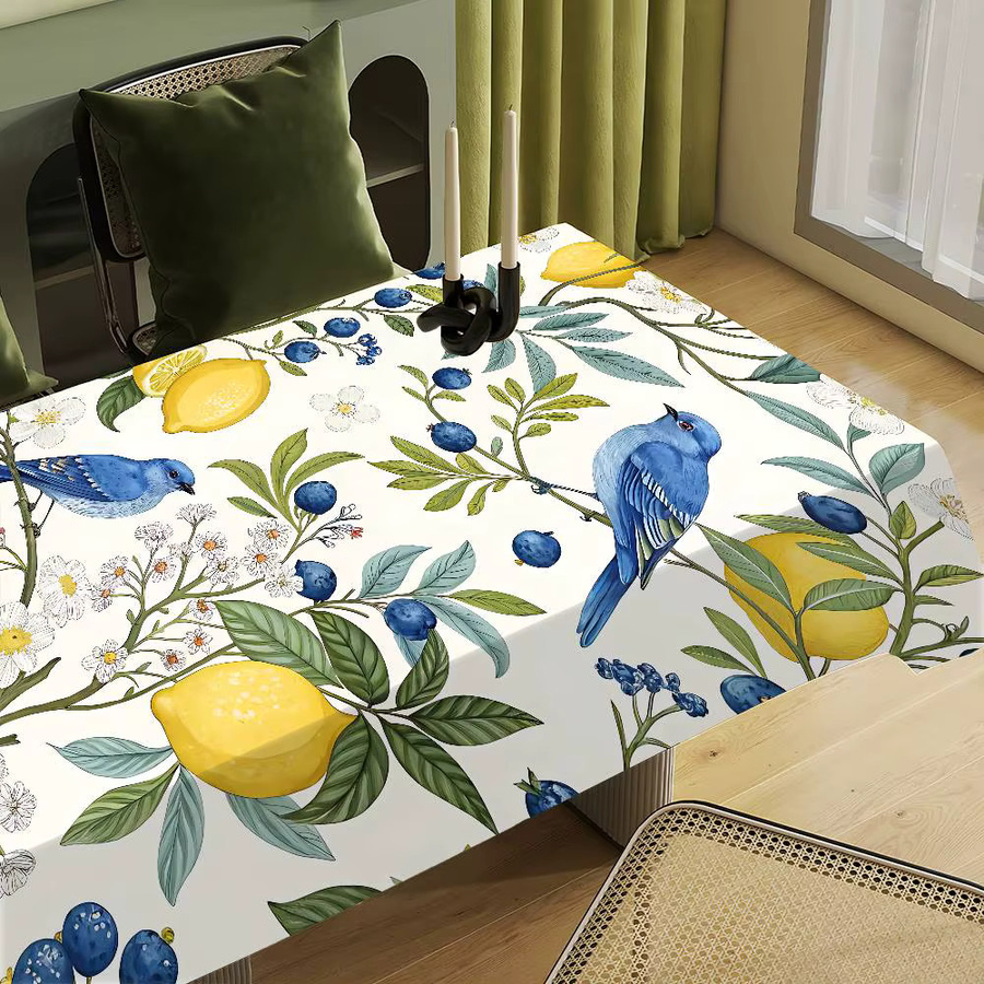 Blue Bird Tischdecke Zitronenbaum Blau wasserdicht und schmutzabweisend - Bild 2