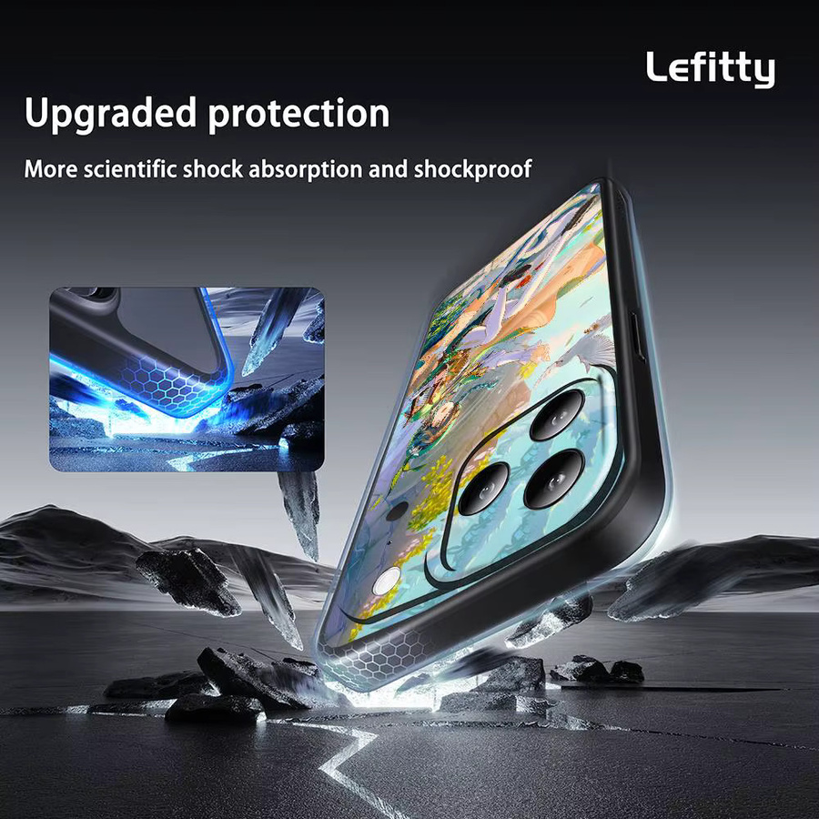 Venti Genshin Impact Handyhülle für iPhone 11 bis 17 Pro Max Plus Mini, Schwarz Frosted Soft Shell - Bild 5