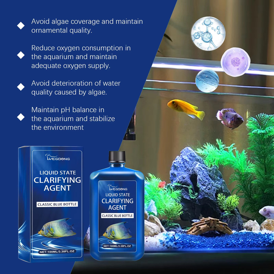 eelhoe Aquarium-Wasserkleinerner und Algenentferner in Blau zur Wasseraufbereitung für Süßwasser- und Salzwassertanks sowie Teiche - Bild 2
