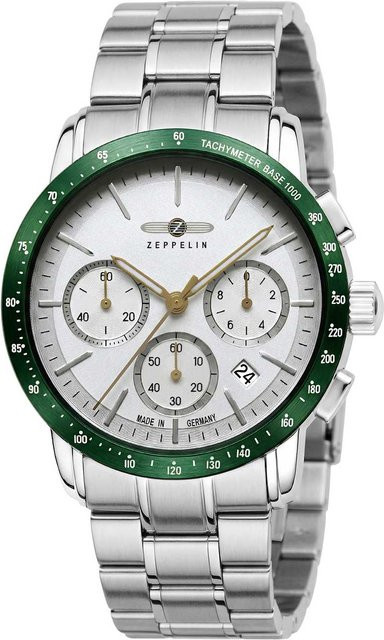 Zeppelin Chronograph, Quarz, Edelstahl, 43 mm, Herren - Bild 1
