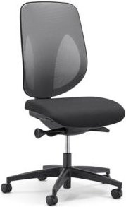 Giroflex Bürostuhl 353 ohne Armlehnen in Grau/Schwarz mit Auto-Synchronmechanik, Muldensitz und 3D-Netz-Rückenlehne - Bild 1
