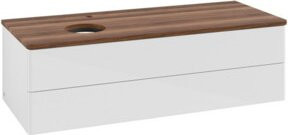 V&B Waschtischunterschrank Antao mit Beleuchtung, Farbe: Weiß, B/T/H: 120 x 50 x 36 cm - Bild 1