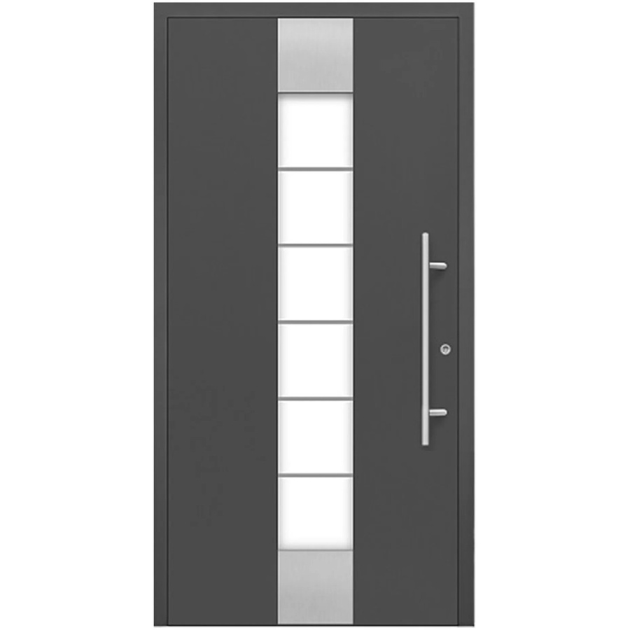 Aluminium-Haustür Splendoor Moderno M310 Premium in Anthrazit Metallic mit Glaseinsatz, B: 110 cm, H: 210 cm, DIN Links - Bild 2