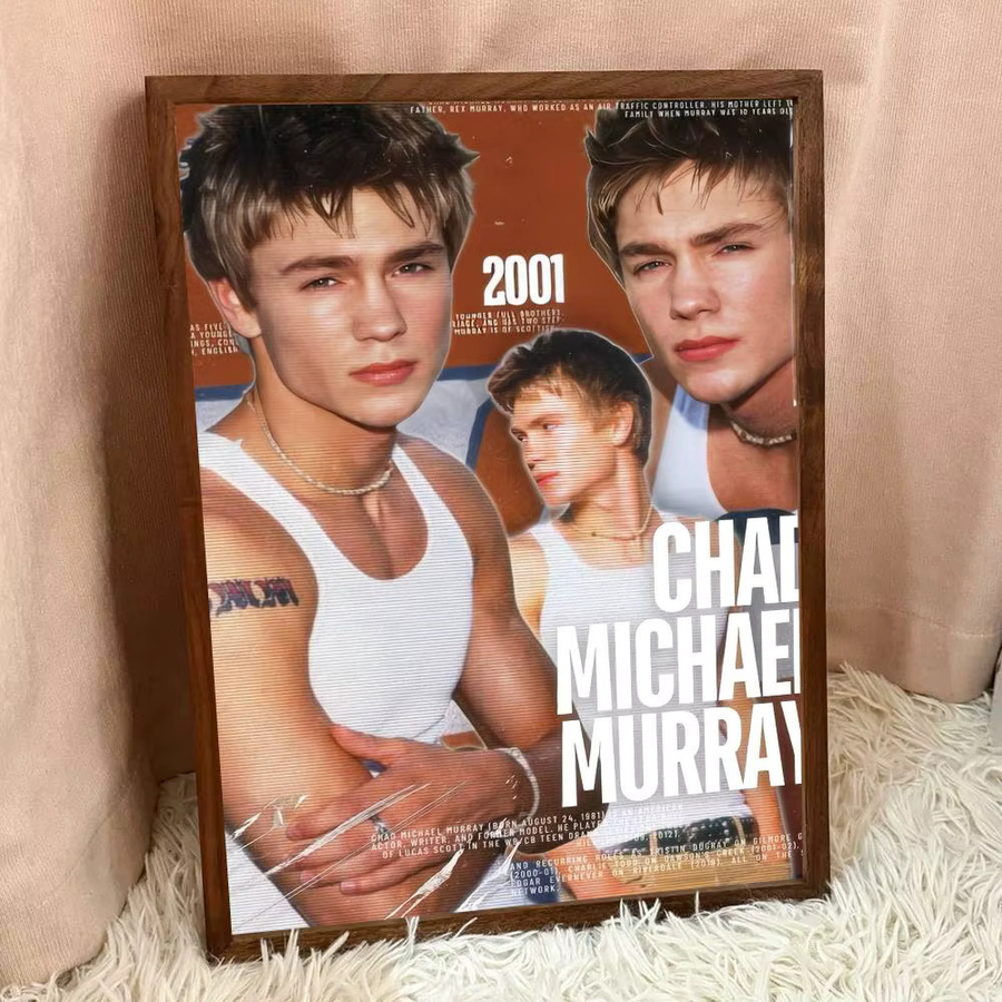 Vintage Poster Chad Michael Murray Wandkunst Retro Portrait Motiv in Mehrfarben - Bild 5