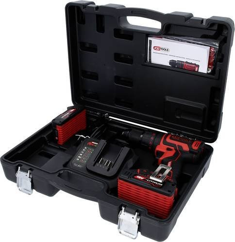 KS Tools 515.6300 Schlagschrauber 60 Nm 18V mit 2 Akkus 2Ah Li-Ion in Rot - Bild 1