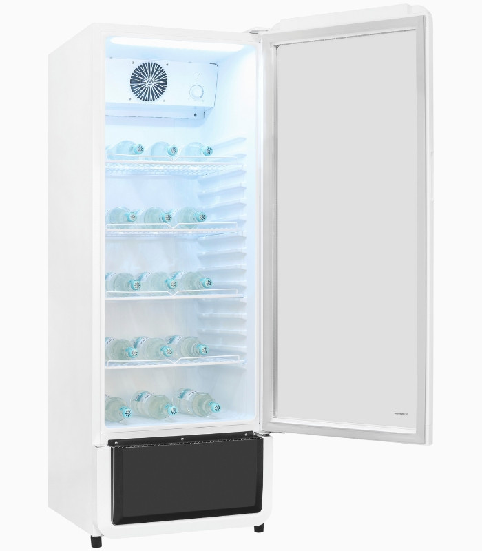 GKS220-GT-431D Glastürkühlschrank in Weiss mit No-Frost und LED-Innenbeleuchtung, Standgerät, B/T/H: 54 x 54 x 240 cm - Bild 1