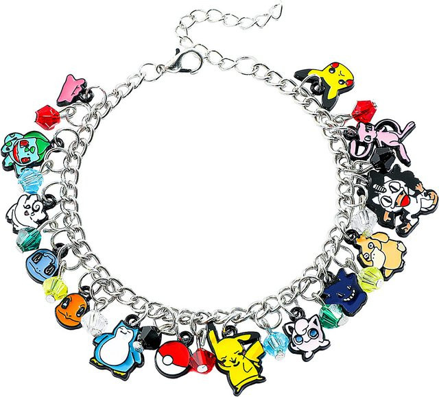Potdemiel Charm-Armband, Silber, Damen, Pikachu Squirtle Mew Meowth - Bild 1