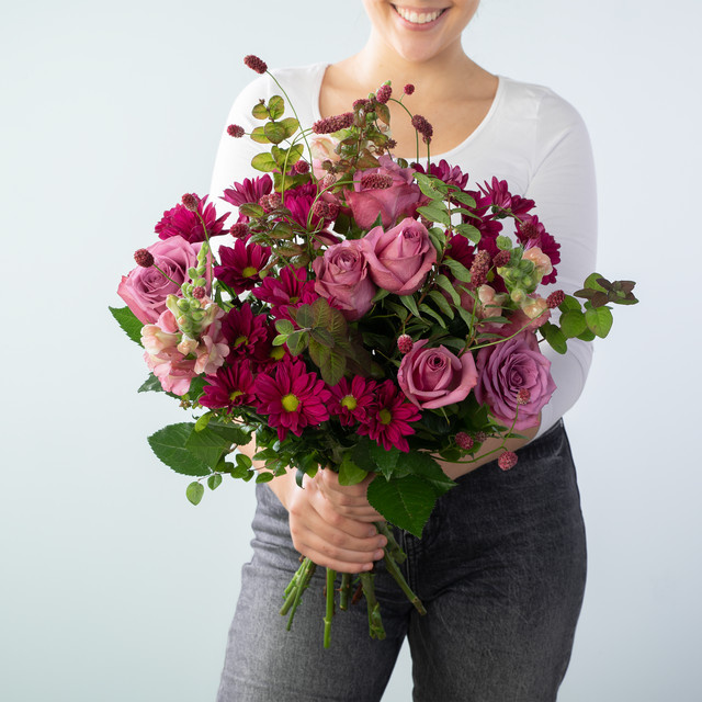 BLUME2000 Herbstliebe Bouquet pink red lightpink Herbst - Bild 1