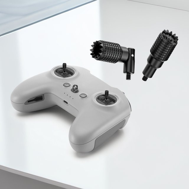 2 Stück faltbare Joystick-Fernbedienung-Thumb-Stick-Rocker-Mount für DJI RC, RC2, RC Pro, FPV 2/3 und RC-N1/N2/N3 in Schwarz - Bild 1