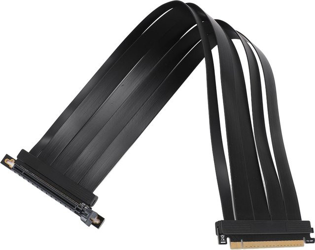 Igeteck PCIe 4.0 x16 Riser-Kabel für vertikale GPU-Montage, Black - Bild 1