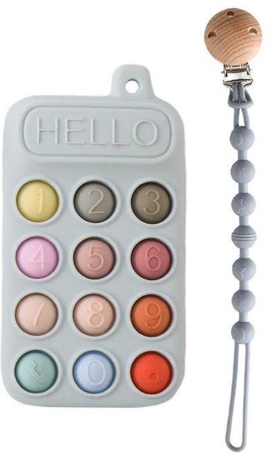 Binchi Outdoor Product Silikon Baby Beißring in Telefon- und Fernbedienungsform, Mehrfarbig - Bild 1