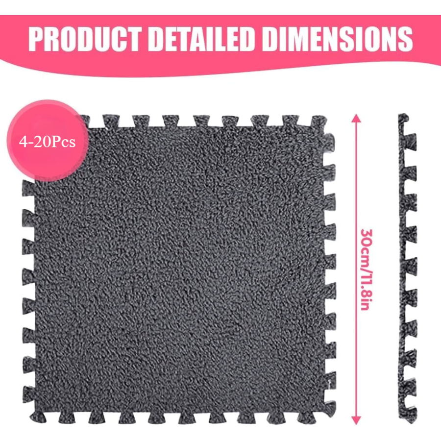 DHDH Bodenmatte aus EVA Schaum, quadratisch, anti-rutsch und waschbar, B/T/H: 30 x 30 x 1 cm - Bild 6