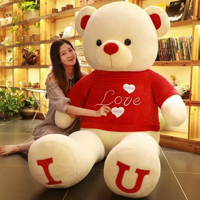 Binchi Keji Travel Teddybär-Plüschtier, Braun, 100cm - Bild 1
