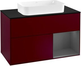 Villeroy & Boch Waschtischunterschrank Finion mit Abdeckplatte in Anthrazit Matt, B: 100 cm, T: 50,1 cm - Bild 1
