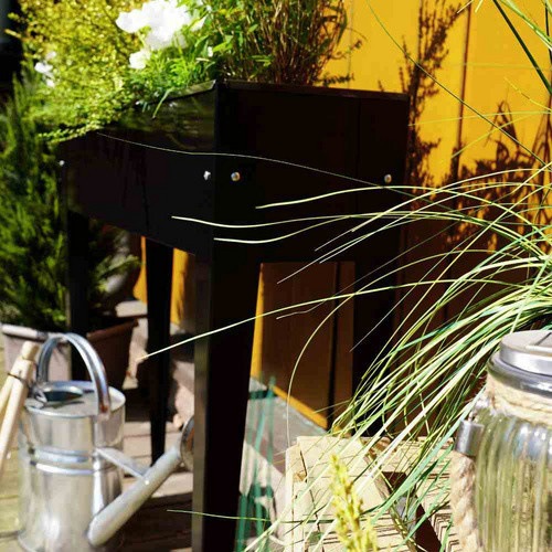 Siena Garden Hochbeet Slim Anthrazit aus Metall und Kiefernholz B/T/H: 98 x 25 x 82 cm - Bild 2