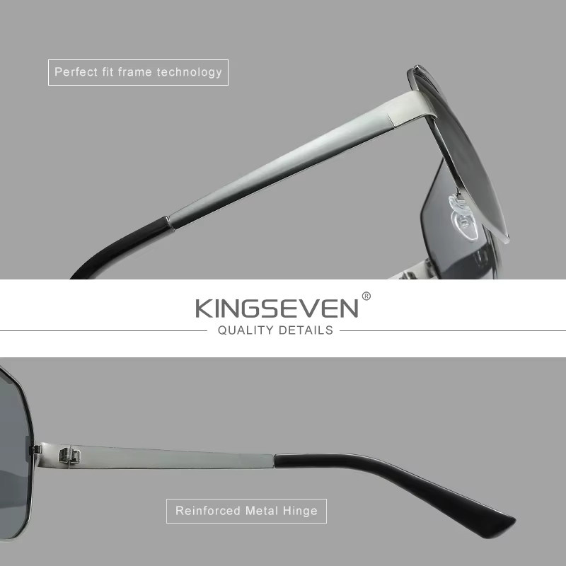 KINGSEVEN Sonnenbrille, Square, Unisex, polarisiert - Bild 3