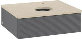 V&B Waschtischunterschrank Antao mit Frontstruktur, lackiert, B/T/H: 60 x 50 x 19 cm - Bild 1