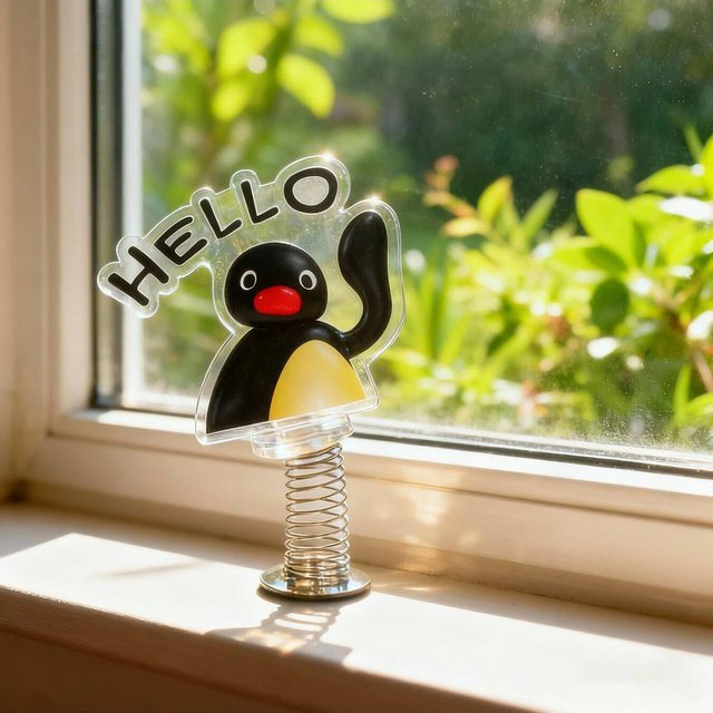Hasbro Pingu Spring Standee, 2D doppelseitiger Acryl-Ständer, Desktop-Dekoration - Bild 1