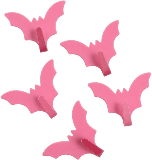 Lullaby5 Wandhaken aus Stahl zum Kleben in Rosa für Badezimmer, Küche und Eingangsbereich - Bild 1