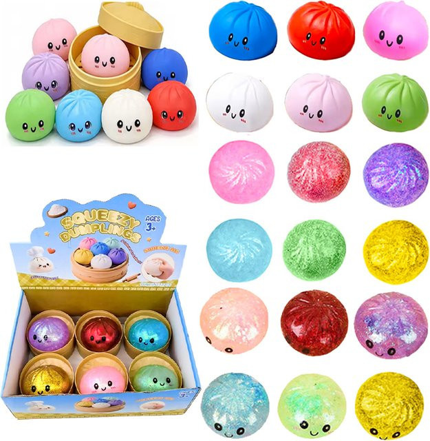 Bandai Riesen-Knödel-Quetschspielzeuge, 18-teiliges Set, multicolor - Bild 1